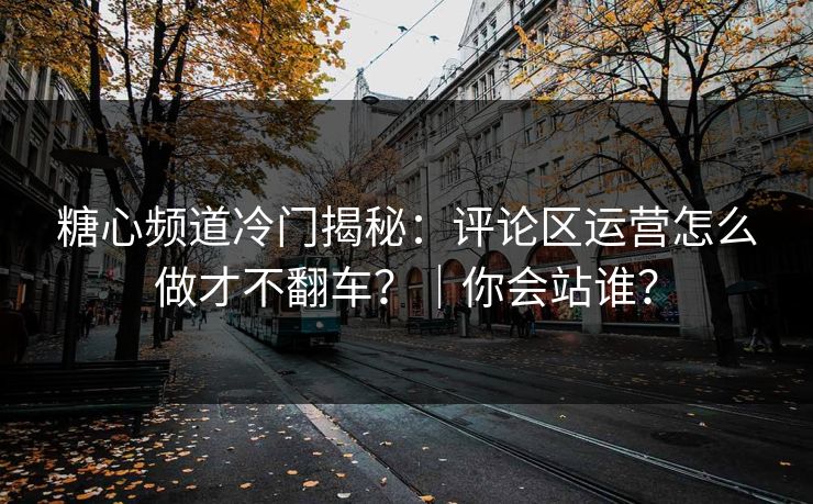 糖心频道冷门揭秘：评论区运营怎么做才不翻车？｜你会站谁？