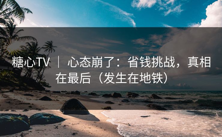 糖心TV ｜ 心态崩了：省钱挑战，真相在最后（发生在地铁）